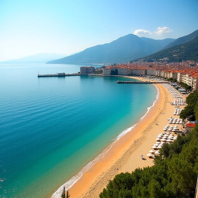 Vista panoramica del litorale di Forte dei Marmi.